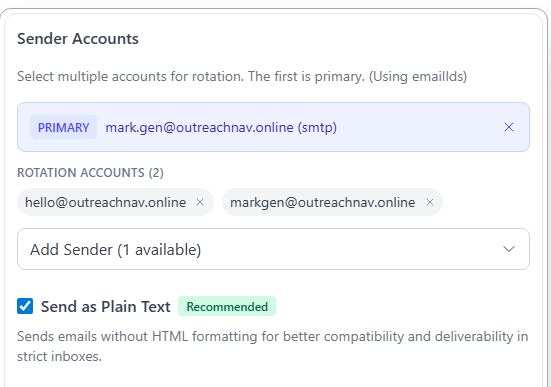 Inbox Rotation Interface Secondary